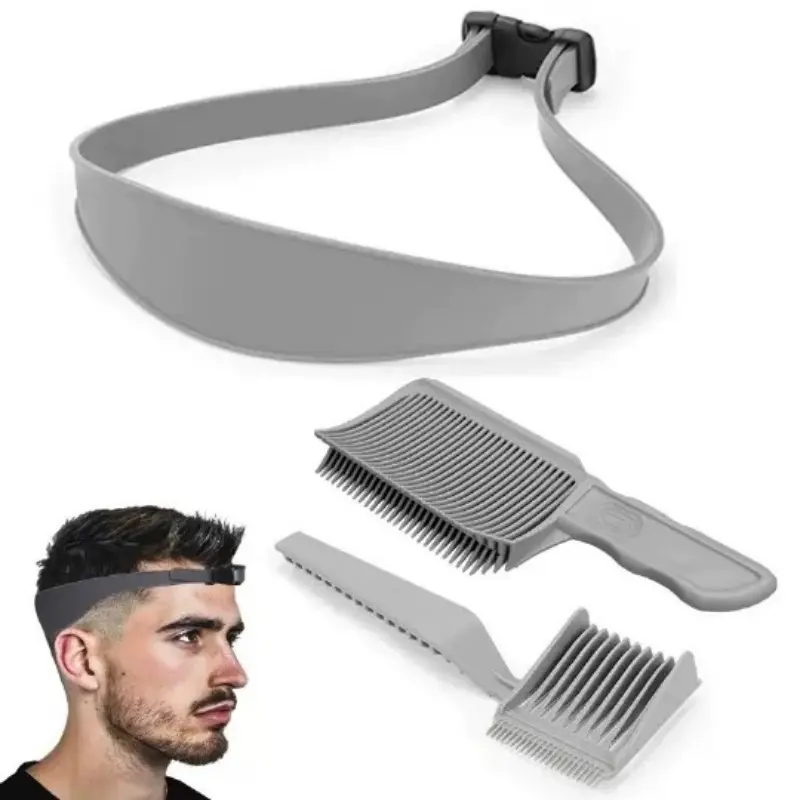 Men's Gradient Haircut Comb Set of Three, Hair Styling Tools, Suitable for Salons and Home Use, Universal Hairdressing Tools, Essential Grooming Kit