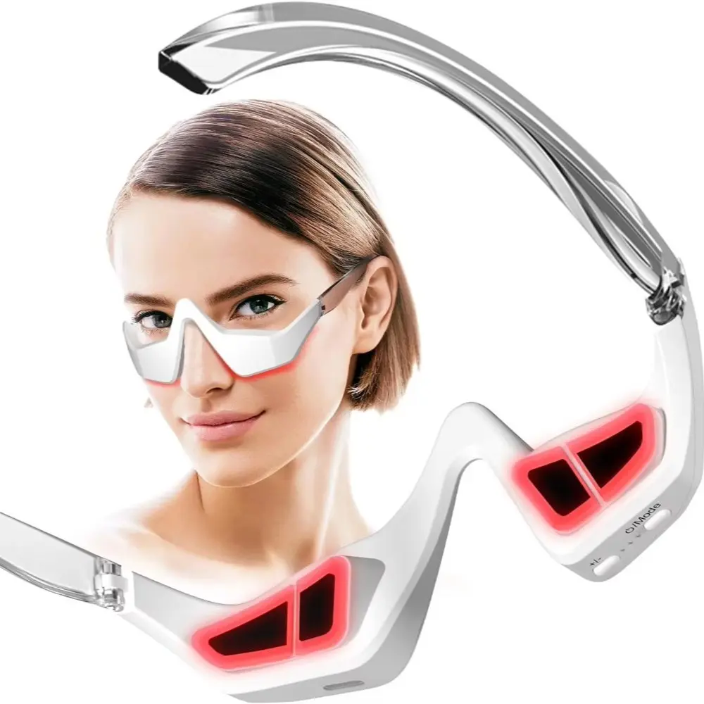 3D Smart Eye Massage Device, Light Therapy for Eye Care, Home Use, Relieves Fatigue, Reduces Dark Circles, Puffiness, Fine Lines