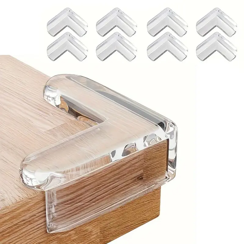 8pcs Clear Safety Corner Edges Protector, Transparent Anti-collision Furniture Protector Pad, Anti-Collision Furniture Sharp Corner Bumper, Corner Protectors