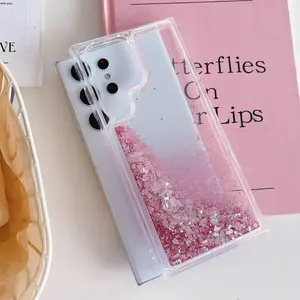 Bling Sequins Dynamic Liquid Quicksand Phone Case For Samsung Galaxy S26 Ultra S25 Plus S24 S23 S22 Protective Back Cover Shelltiktokshopcreatorpicks,iphone 17,phone case