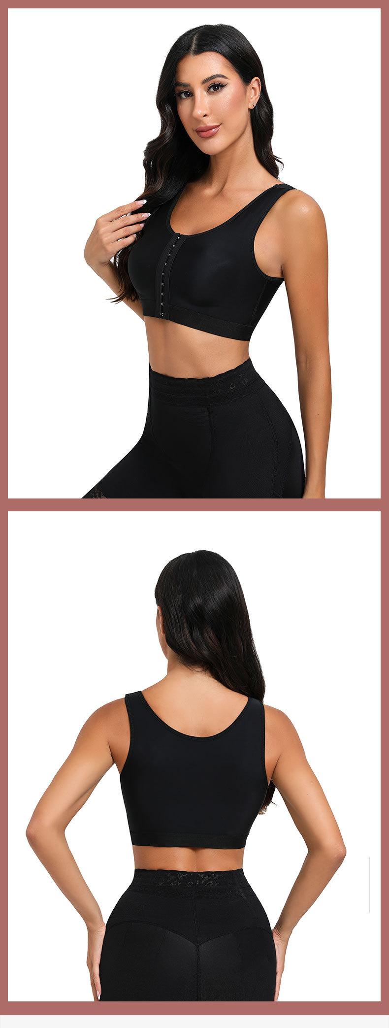 Women Front Closure Post Surgery Compression Everyday Bras for Mastectomy Support with Adjustable Straps Wirefree