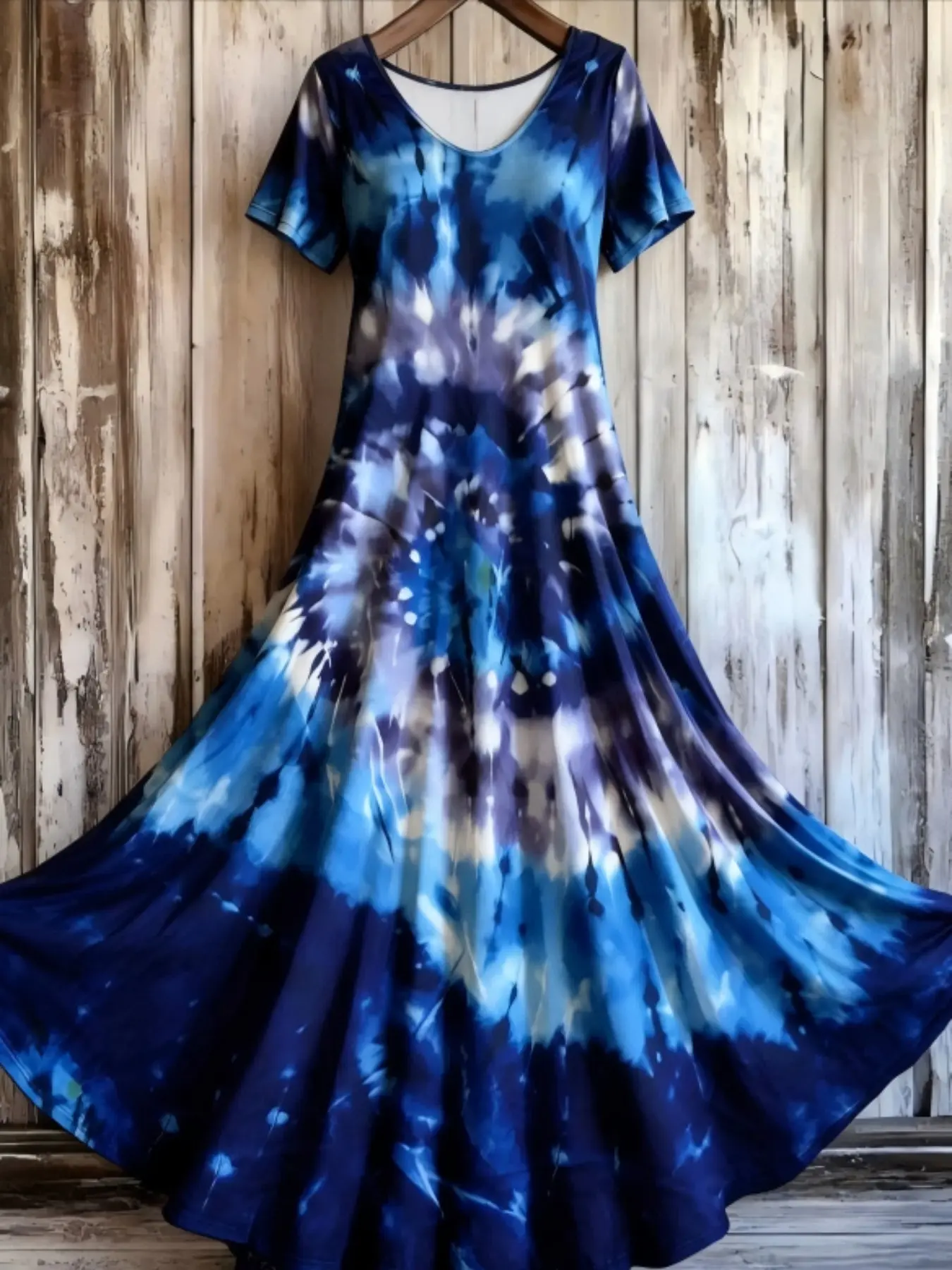 2026 Spring Summer Plus Size Women's Round Neck Dress, Boho Style, Comfortable and Lightweight, Perfect for Beach Vacation, Fashionable and Versatile
