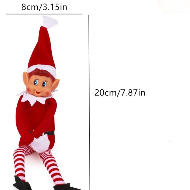 Christmas Elf Doll Festive Home Decor Ornament for Bookshelf Lightweight Quality Craftsmanship Xmas Present Holiday Gift