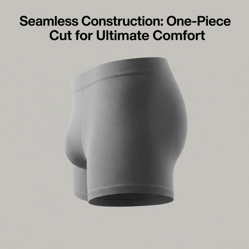 Men's Pure Cotton Boxer Briefs Graphene Infused Midweight Class Boxer Briefs Graphene Infused Breathable Moisture Wicking Comfortable Soft Midweight For Autumn Winter Daily Wear