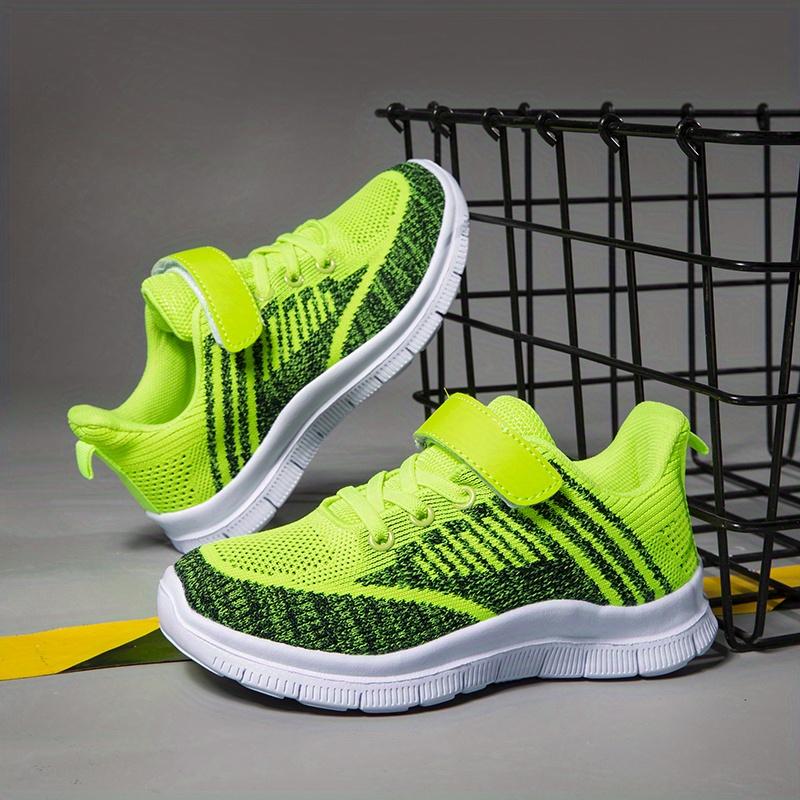 Kids.- Kids' Knitted Mesh Athletic Sneakers - Breathable, Lightweight Girl Shoes for Running, Stylish Trainers