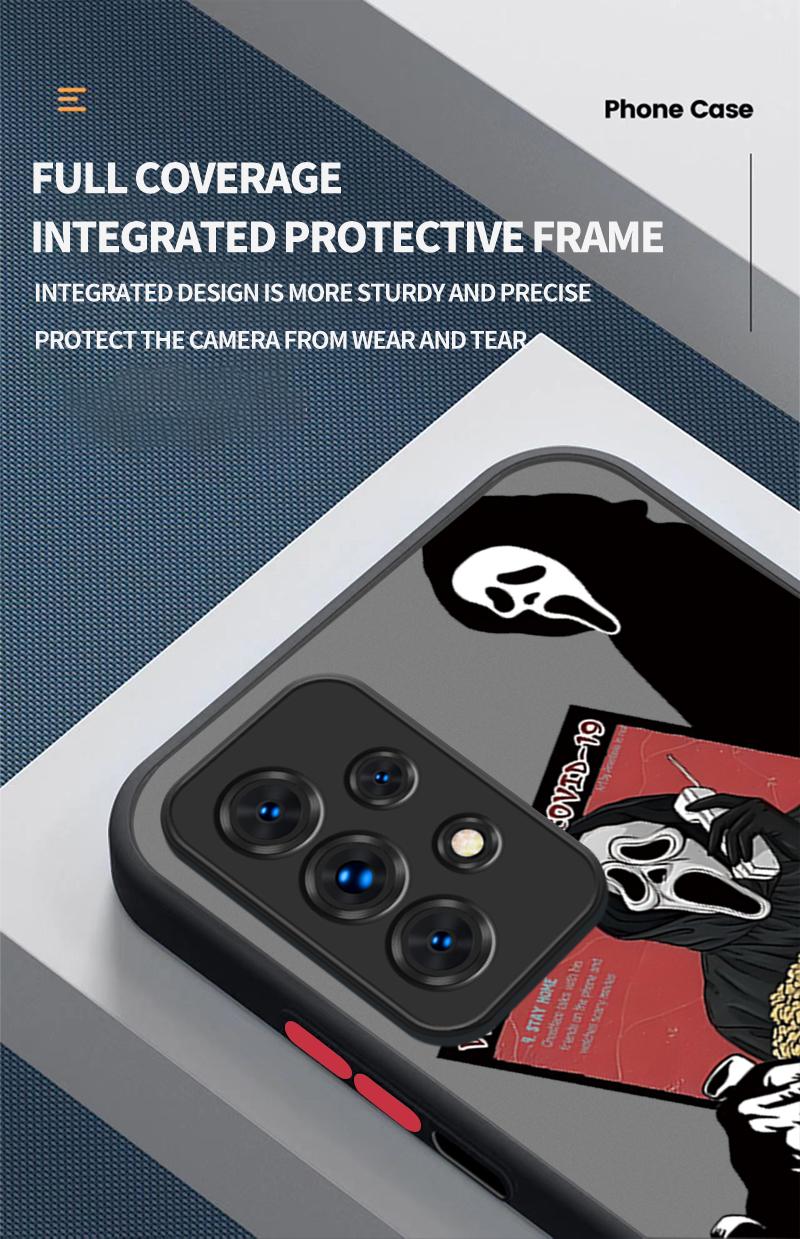 Scary Death Scream Ghost Soft Case for Samsung Galaxy S26 S25 S24 S23 S22 and Iphone 17 16 15 14 13 12 11 17Air Plus Pro Promax
