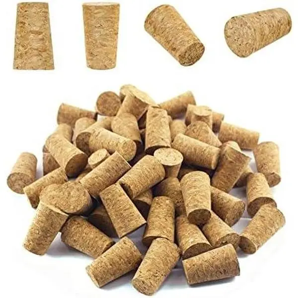 60 Pack  Soft  Corks, Tapered Cork Wooden  Bottle Stopper for  Making Craft, Leakproof