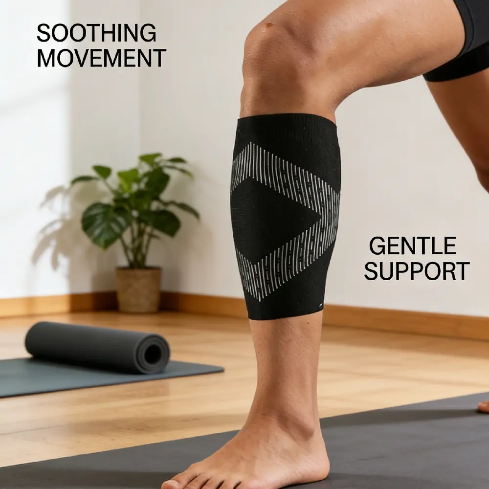 1PCS  Breathable Nylon Calf Compression Sleeve,Anti-Slip Lower Leg Compression Wrap,Sports Calf Protector for Shin Support, Gym Training Outdoor Activities