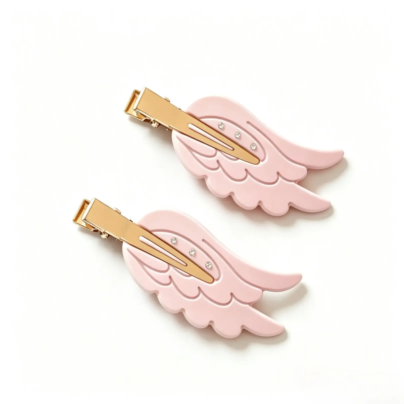 2pc Cute Angel Wings Hair Clips, Decorative Hair Clips, Sweet Acetate Flat Hair Clips, Invisible Duckbill Clips, Women and Girls' Sweet Hair Accessories, Cute Hair Clip Set, Flat Clips for Hair, Little Girl Hair Clips