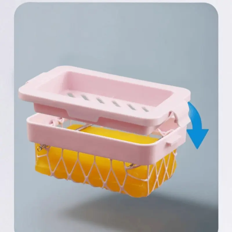 High Elastic Mesh Soap Box, Bubble Tray, Multi-Functional Laundry Soap Holder, Non-Slip Drainage, Home Use, No Hand Washing Needed