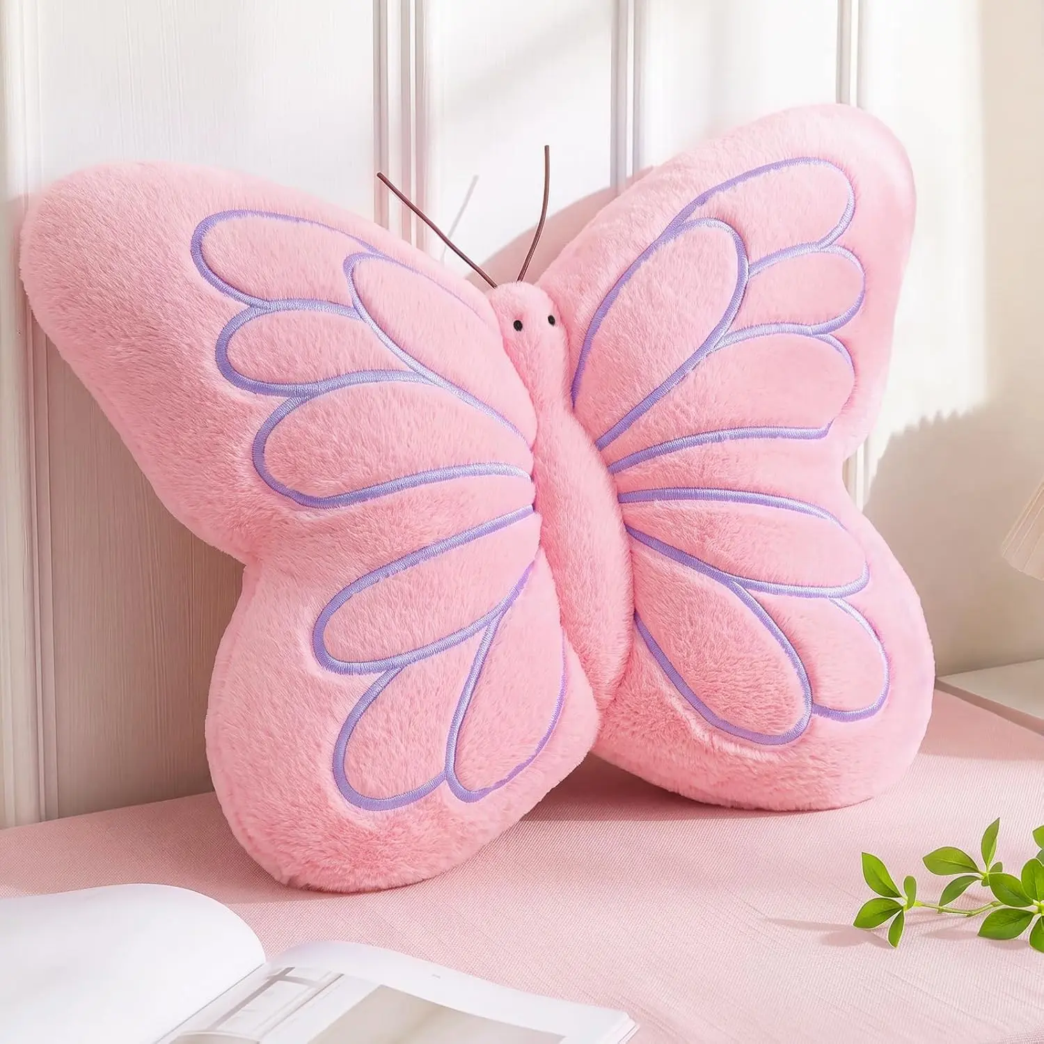 Pillow Decorative Throw Pillows 16" x 12" Soft Plush Cushion Decor for Bedroom Living Room Sofa Couch Pink