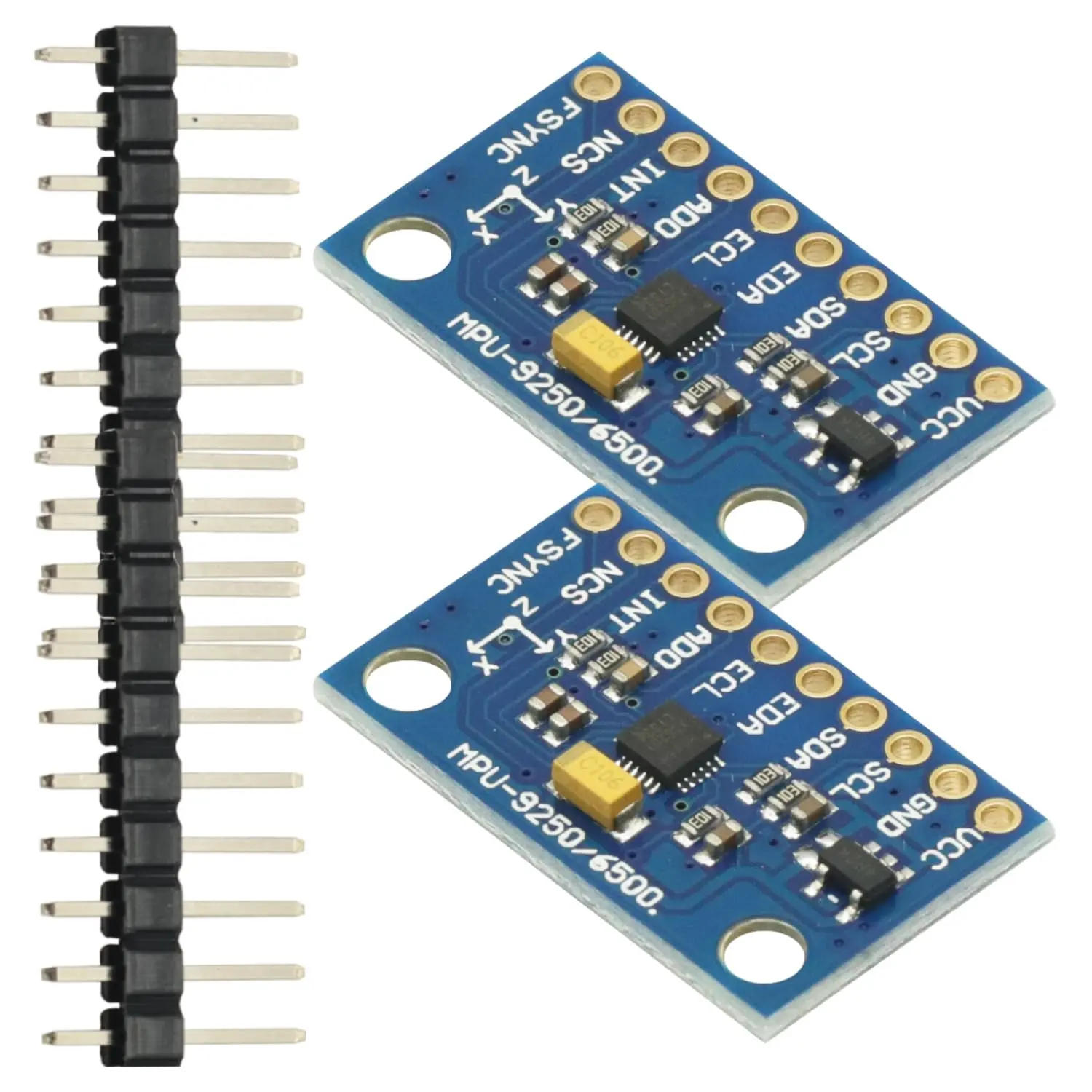2-Count MPU6500 6-Axis Gyroscope 3-Axis Accelerometer Sensor Module, SPI, 3-5V, Accelerator Range ±2g/±4g/±8g/±16g, 15mm×25mm, MPU6050 Replacement for Arduino Projects
