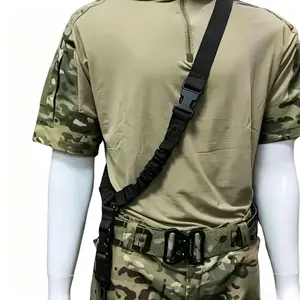 Adjustable Quick-Release Tactical Nylon Rope Strap - Heavy-Duty, Waterproof, 120cm x 3cm Black, Reinforced Steel Eagle Beak Buckle, for Outdoor Camping, Winter Sports (Portable Ice Cleats Compatible)