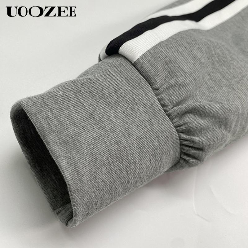 UOOZEE TikTok Exclusive 2025 Spring Fall Womens (Only Top) Long Sleeve V neck Casual Sports Outwear with Pockets, Raglan Sleeve Color Block Casual Outerwear Womenswear coat winter outfits women (One Size Up Recommended for C - Cup and Above)