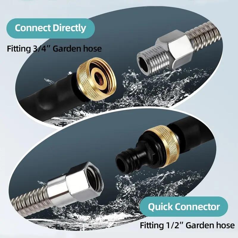 Jet Nozzle Power Washer for Garden Hose, Includes 2 High-Pressure Nozzles and Quick Connectors| Hydro Jet High Pressure Washer Tools for Car Wash, Patio, Driveway & Outdoor Cleaning