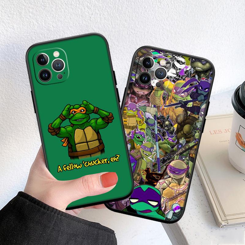 TMNT Themed QE27 Flexible TPU Case for iPhone 17 16 15 14 13 12 11 Pro ProMax Plus Air Ultra Slim Protective Cover