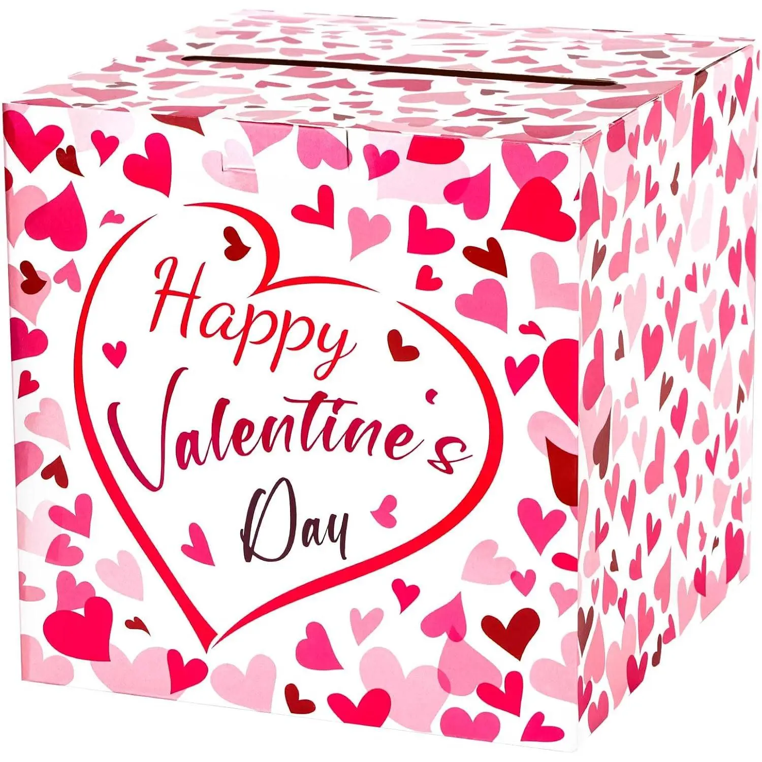 Large Card Box Valentine's Day  Love Boxes Envelope Box with Slot for Valentine's Day Lover Birthday  Present Party Party Favors Decor Party Supplies (8 x8 x8 in)