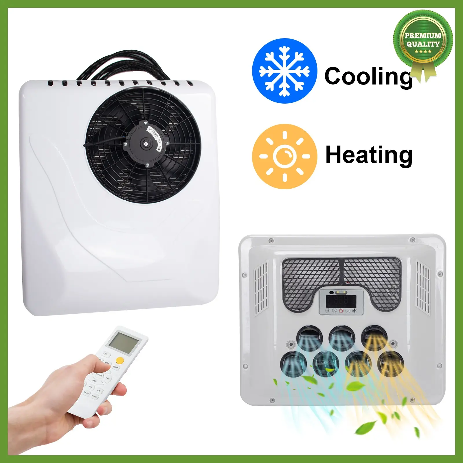 12V RV Rooftop Air Conditioner Heat & Cool AC Unit 13500BTU For Truck Caravan quick-connect plug quick-release buckle marine use rv step paddle deadbolt