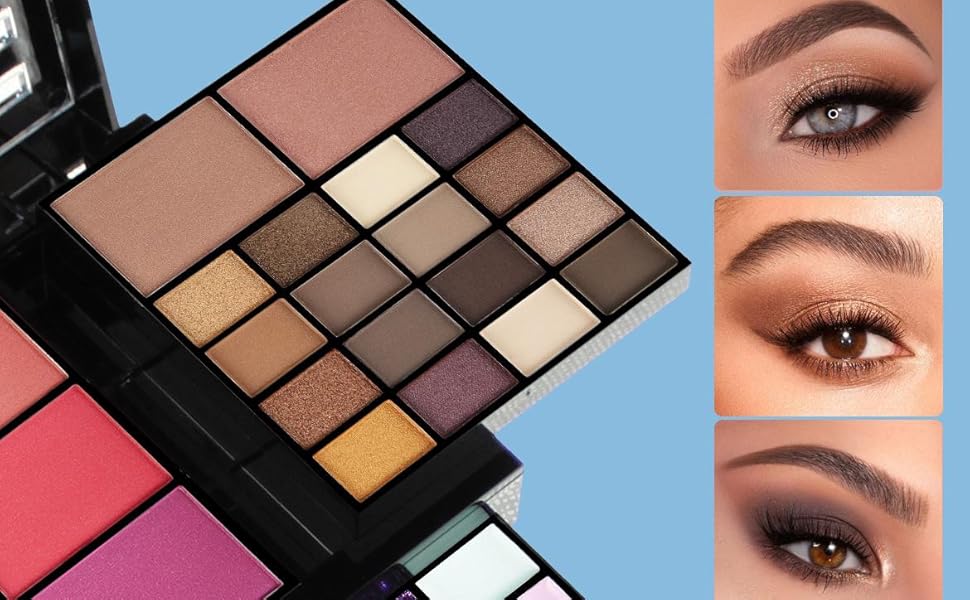Makeup Kit for Women Full Kit including 36 Eyeshadow Make up,16 Lip Gloss,12 Glitter Cream, 4 Concealer, 3 Blusher,1 Bronzer, 2 Highlight and Contour - All in One Make-up Kit 74 Colors Makeup Kit for Women Full Kit including 36 Eyeshadow Make up,16 Lip Gloss,12 Glitter Cream, 4 Concealer, 3 Blusher,1 Bronzer, 2 Highlight and Contour - All in One Make-up Kit 74 Colors