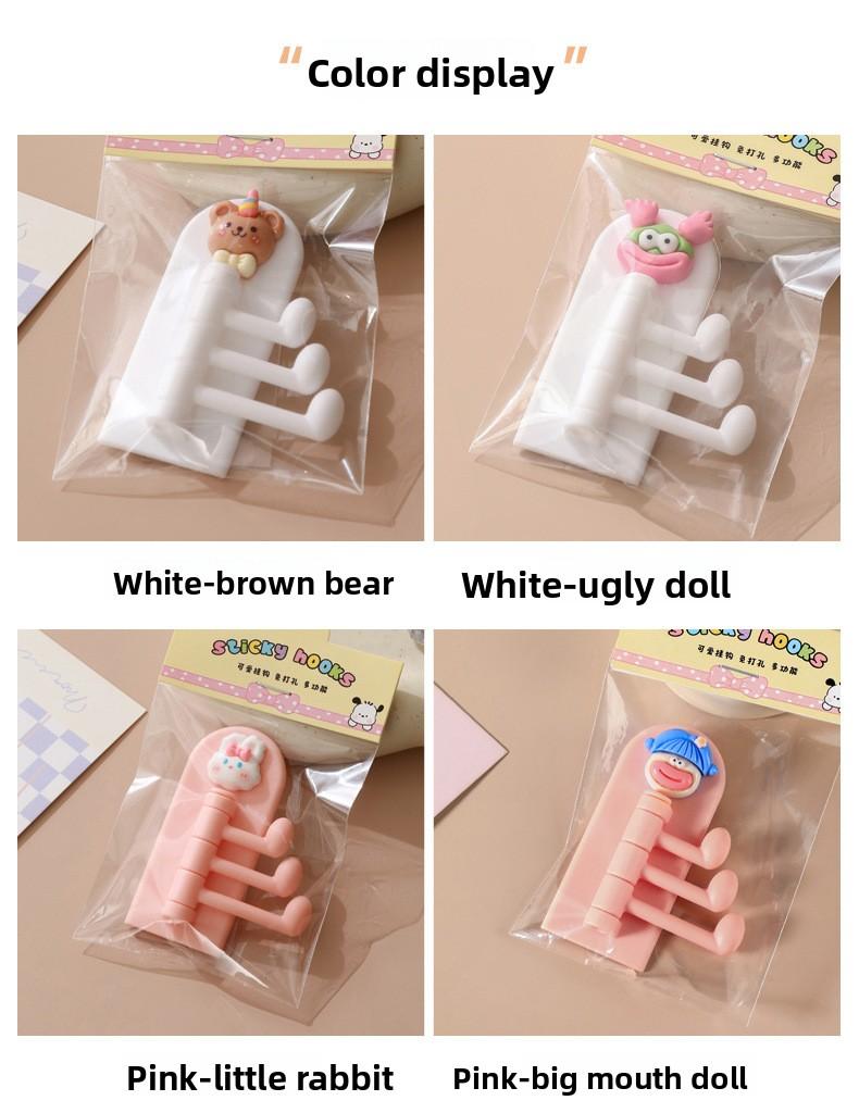 Cute Cartoon Self Adhesive Hooks, Easy Install Home Essentials