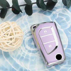 Fashion TPU Car Key Case Full Cover Shell Fob for Toyota Corolla Altis Auris Aygo Yaris Camry RAV4 Verso TC IM Shell