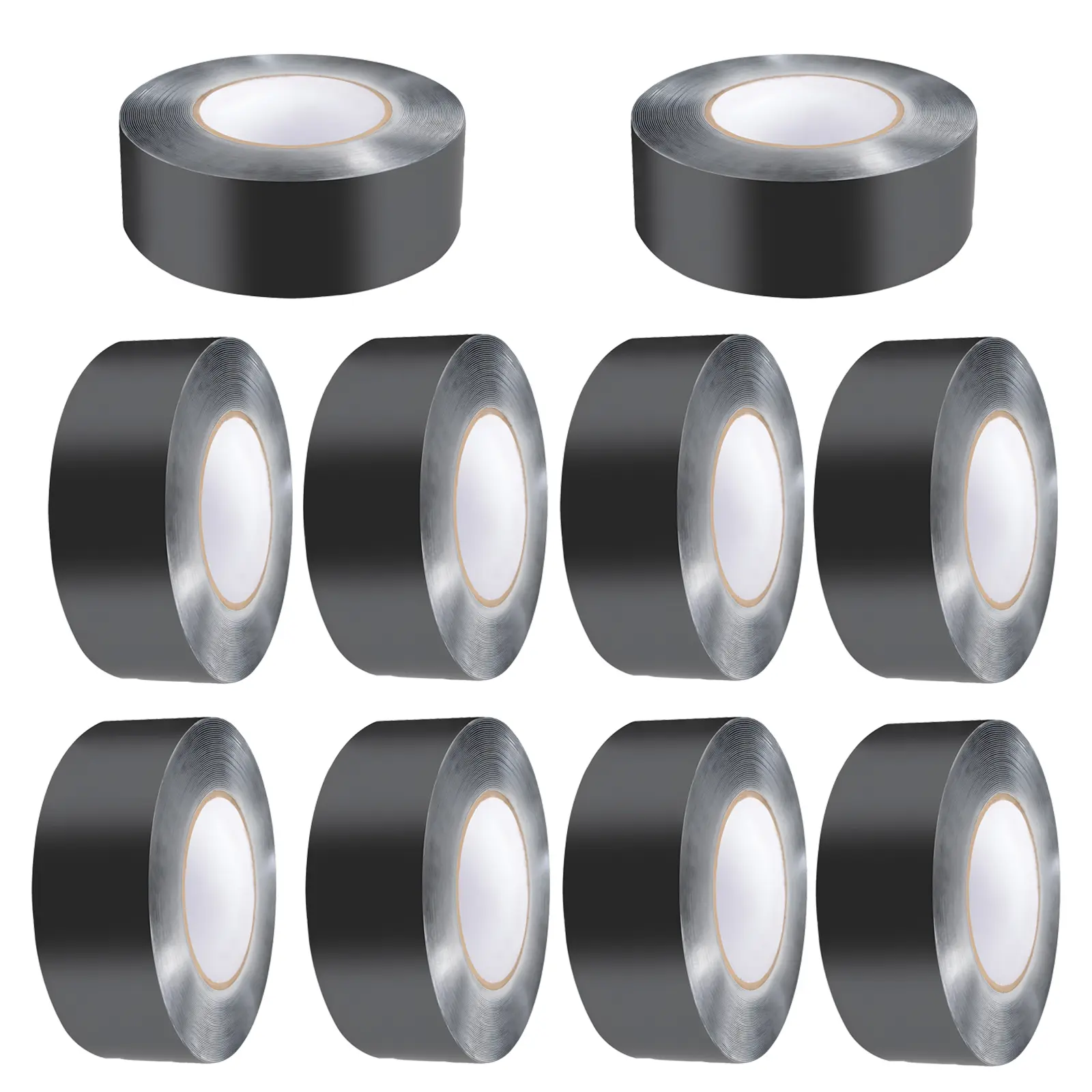 Deck Joist Tape, 2 inch x 50 ft, 10 Pack, Weather-Resistant Waterproof Flashing Butyl Joist Tape for Decking, Self-Adhesive, for Wood Decks, Beams Roofs, RVs, House, and Pipes Repair, Black