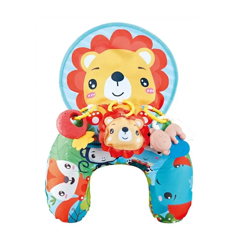 Baby Tummy Time Pillow, High Contrast Sensory Learning Toy, Double Sided Infant Support Cushion for Early Development