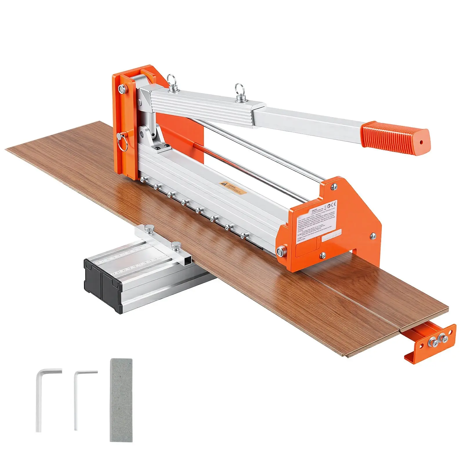 12 Inch Vinyl Floor Cutter for Laminate, Engineered Wood, LVT, VCT, SPC, LVP, WPC - 12mm Thick Cut, Aluminum Alloy Lever, Telescoping Support Plate, Adjustable Cutting Depth, Labor-Saving, Durable Heavy-Duty Tool