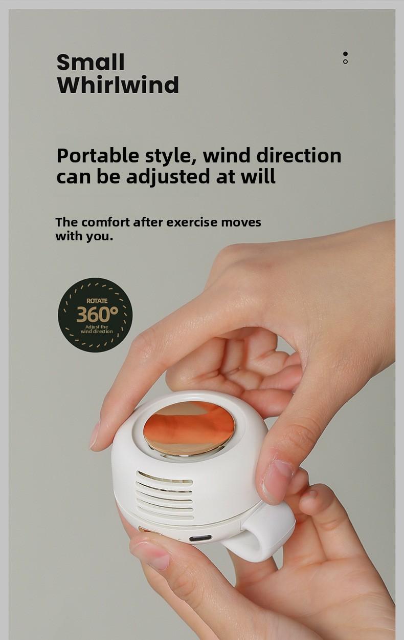 3-in-1 Rechargeable Neck Fan, Wearable Waist Fan, Handheld Fans, Suspended Collar Cooler & Phone Cooling Fan Blows Cold Air, Bladeless Silent Turbo Mini Fan Clip with 66min Fast Charge, Portable Travel Essential & Outdoor Accessory