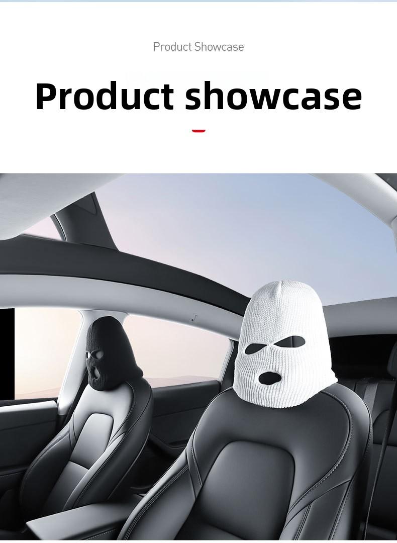YZ Sentry Inspired Headrest Protector Funny Hat Ornament for Tesla Model3 Y Vehicles