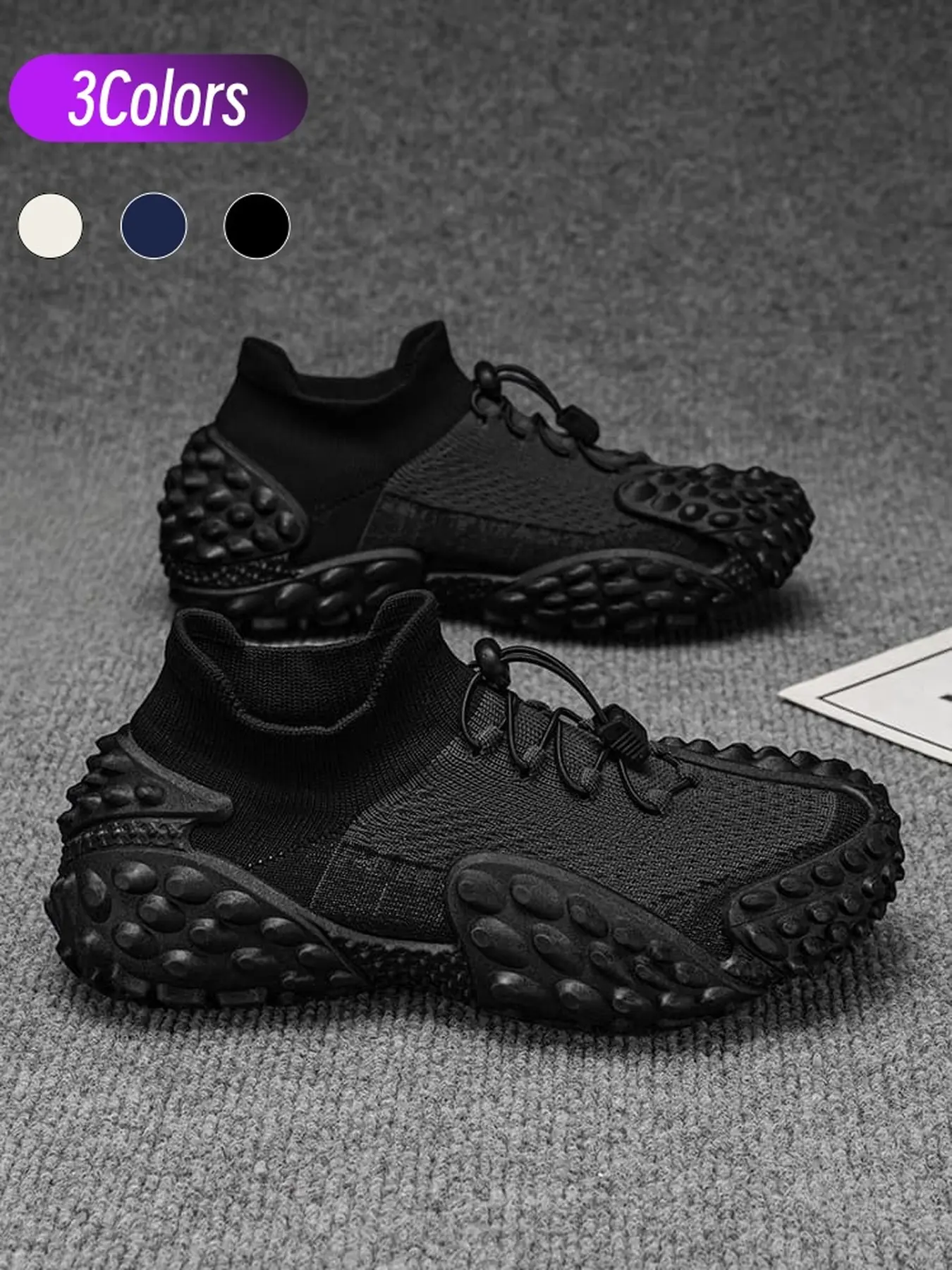 Men trendy bump sole sneakers mesh wrapped soft sole ideal for outdoor walks gym training