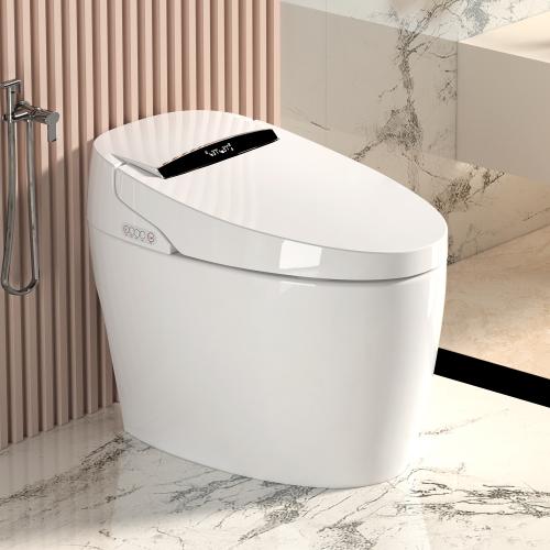 [Bellemave]Smart Toilets with Heated Bidet Seat.Portable toilet with bidet built.Intelligent Toilet Auto Open/Close Seat.Bidet toilet with Dryer and Warm Water