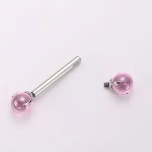 ASTM F136 Titanium Internally Threaded Straight Barbell | Crystal Accent Nipple & Tongue Piercing | Hypoallergenic Body Jewelry