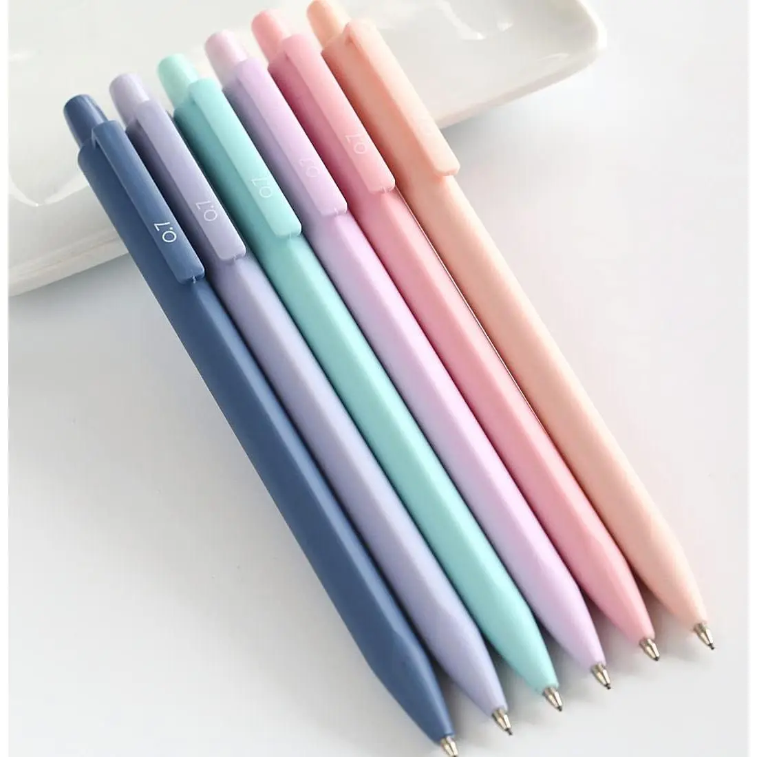 Solid Colors Mechanical Pencils 0.7mm Triangle Shape Automatic Pencil for Writing Office School Supplies  Pack of 6 count