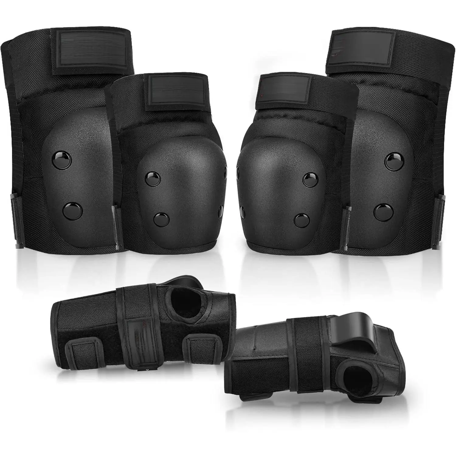 Adult/Kids Knee Pads Elbow Pads Wrist Guards 6 in 1 Protective Gear Set  Inline Roller Skating Skateboarding Scooter BMX etc. New model