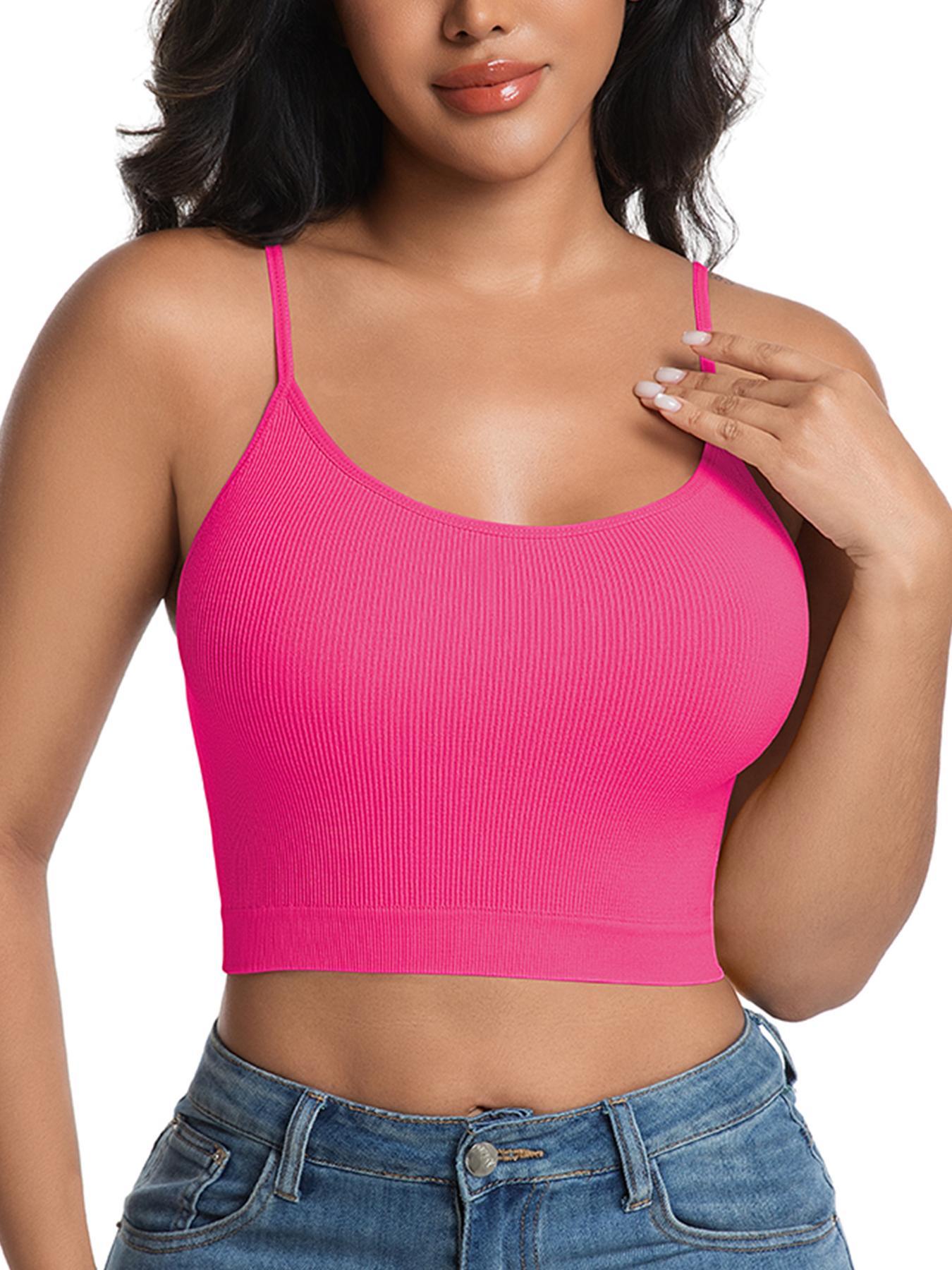 8 Pieces Women's Solid Wireless Bra, Stretchy Comfortable Breathable Bra, Ladies Lingerie for All Seasons, Fitness Training Clothes, Yoga Sports Bra Seamless Activewear Workout Ribbed SpringStatements