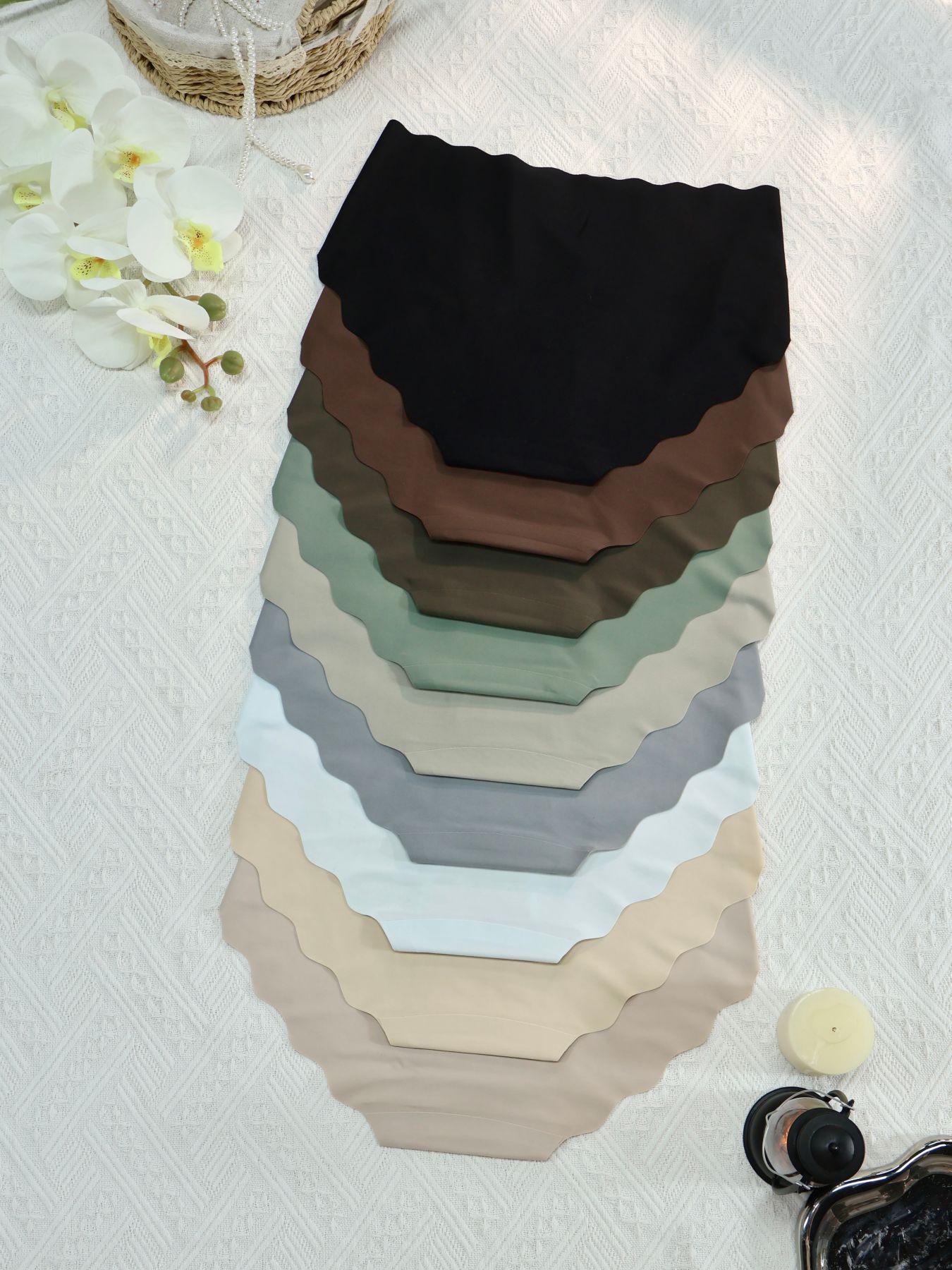 Women's Solid Color Scallop Trim Knicker, Soft Comfy Breathable Panty for Daily Wear, Fashion Comfy Underwear for All Seasons