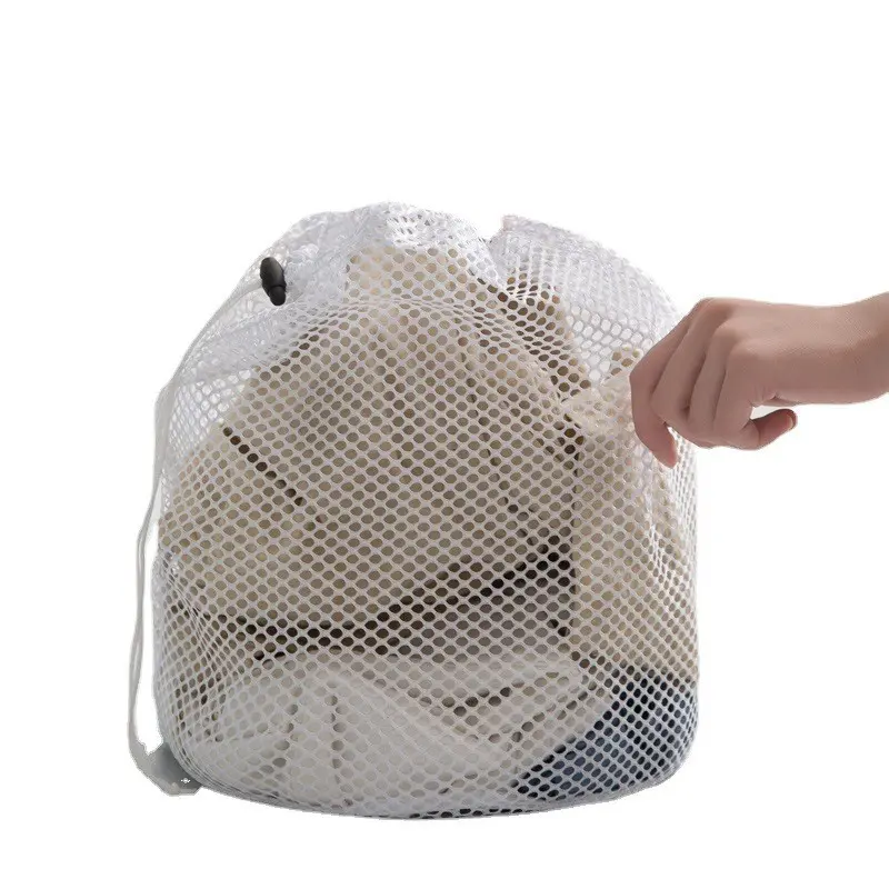 Thickened Mesh Drawstring Laundry Bag, Reusable Stain-Resistant Washing Machine Guard, Ideal for Dirty Clothes, Durable Design, Heavy Duty Laundry Bag