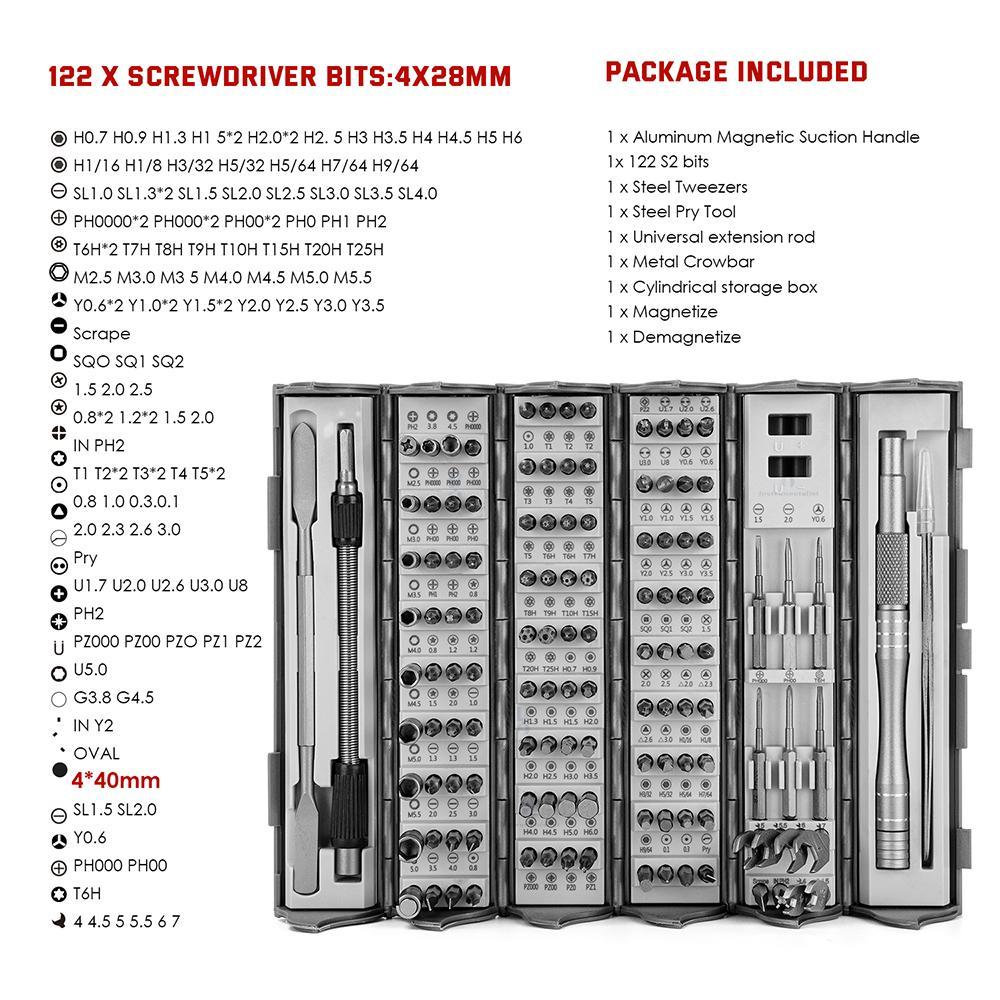 128-In-1 Precision Screwdriver, Multifunctional Electronic Devices Repair & Assembly Tool, Tool Kits With Storage Box