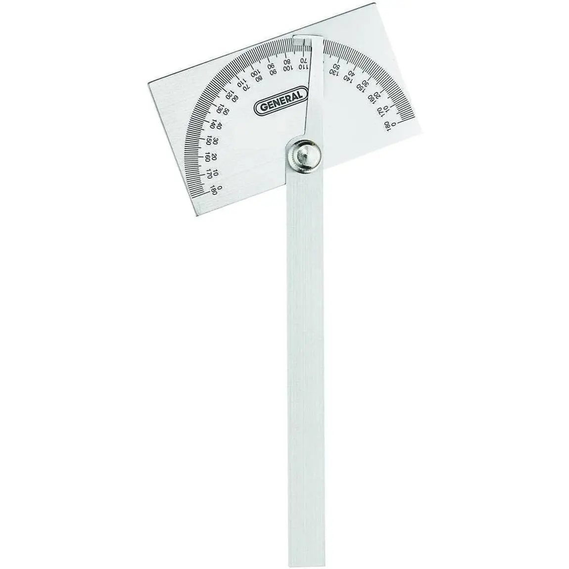 Stainless Steel Angle Protractor, Square Head Precision Measuring Tool, 17-Inch Ruler for Woodworking