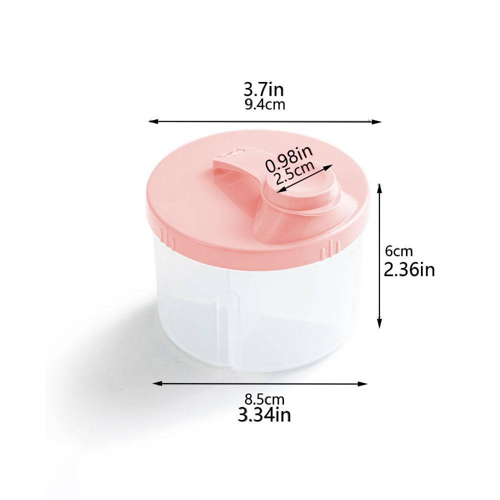 Portable Milk Powder Box With Compartments, 1 Count Food Storage Box, Snack Container For Home Use