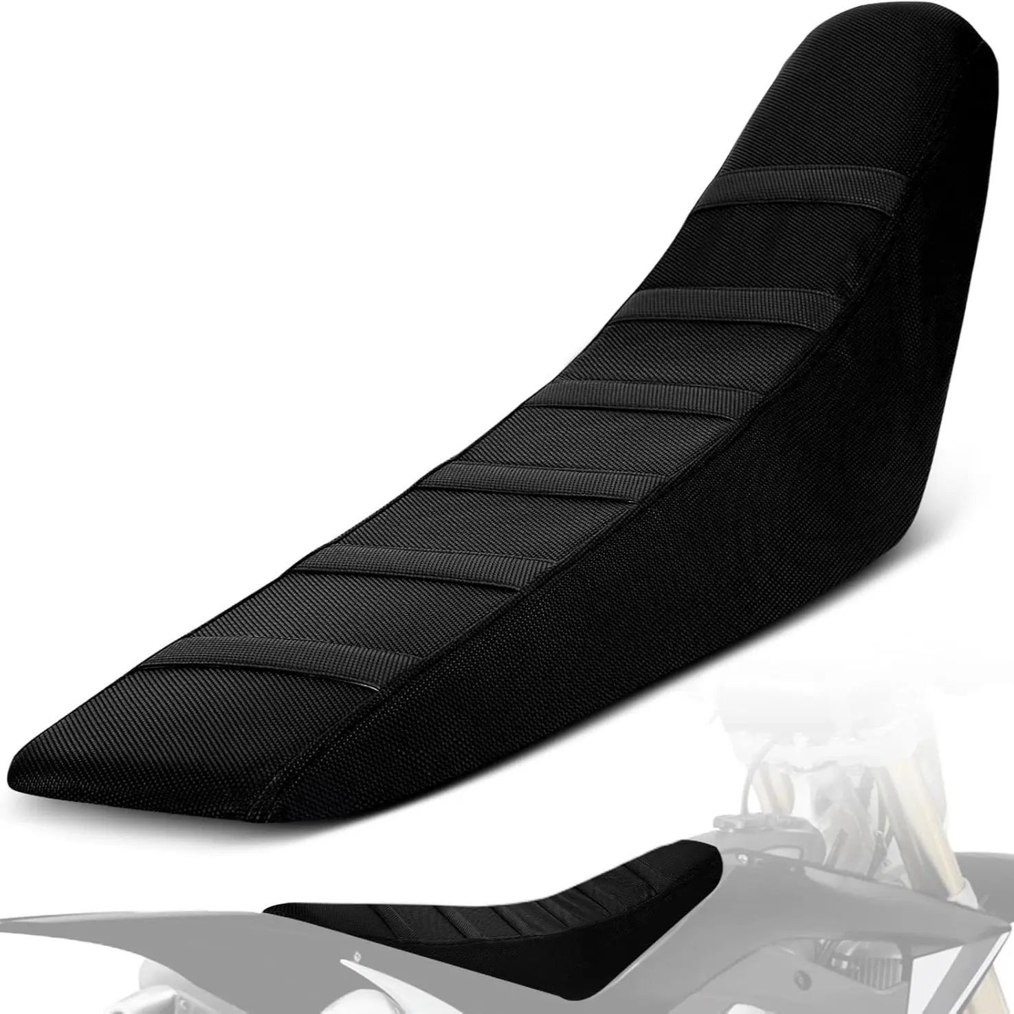 Dirt Bike Seat Cover Gripper Rubber Soft Universal, Fits Sur Ron Motorcycle, Compatible with Crf Yz Kx Wr XR Klx Ssr, Durable & Comfortable Dirt Bike Accessories