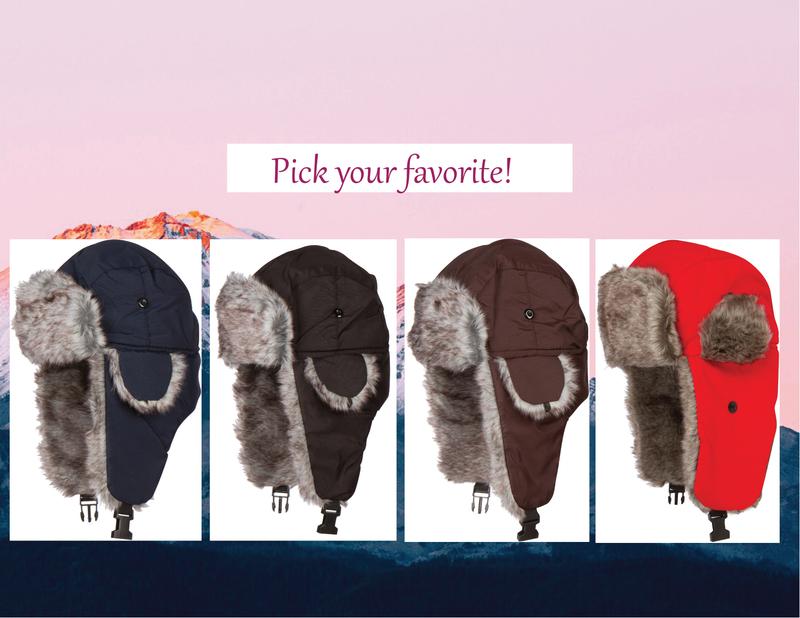 Faux Fur Reflective Aviator Trapper Hat – Warm Windproof Winter Cap for Outdoor Snow Activities and Cold Weather Protection