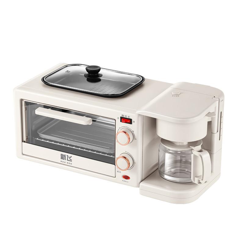 3-in-1 Multifunctional Household Breakfast Machine with Oven Coffee Maker Bread Toaster Sandwich Grill & Frying Pan All in One 3-in-1 Multifunctional Household Breakfast Machine with Oven Coffee Maker Bread Toaster Sandwich Grill & Frying Pan All in One