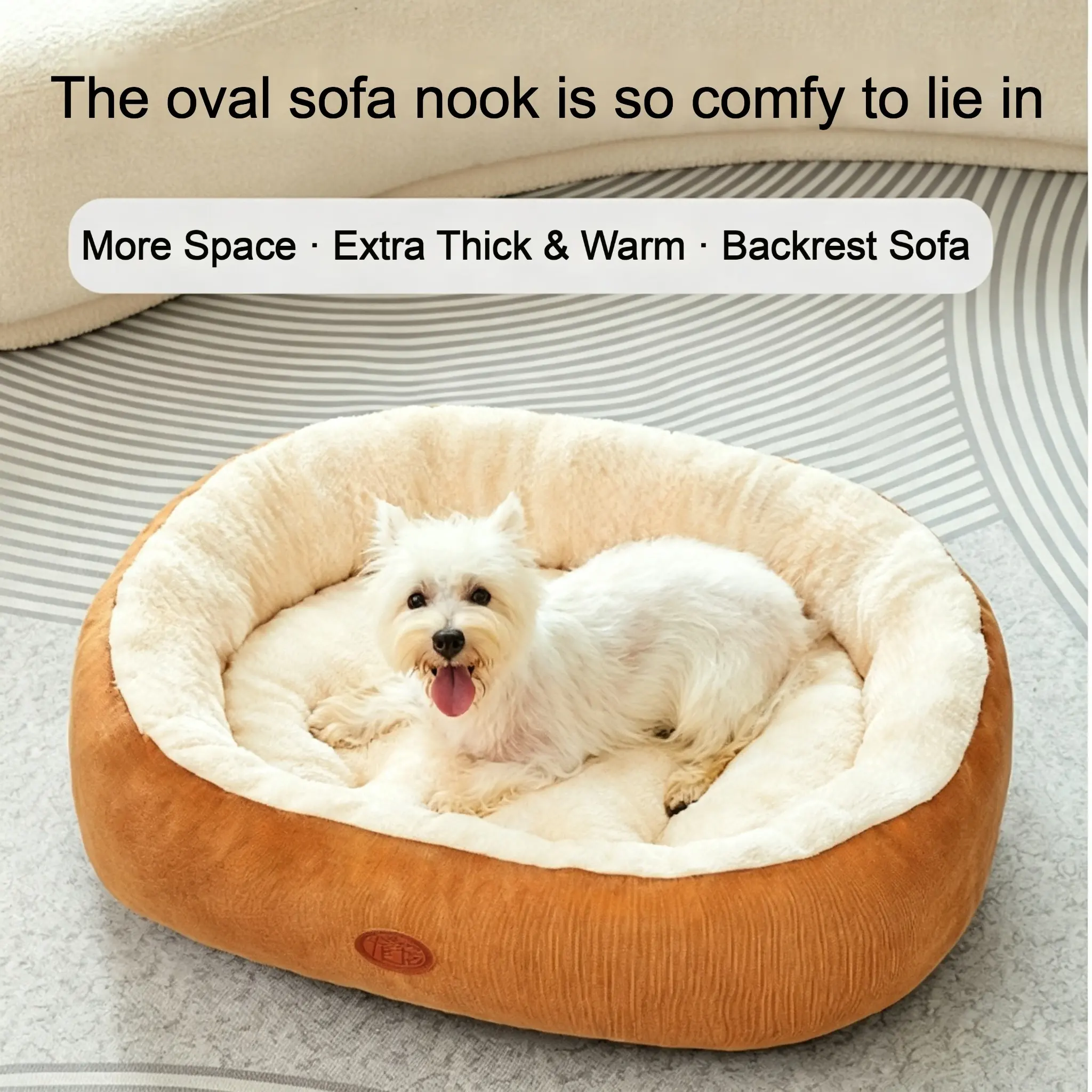 Circular Dog House for Medium to Large Dogs, Durable Scratch-Resistant Pet Bed, Thickened Warm Cat Nest, 1pcs Pet Comfort Shelter