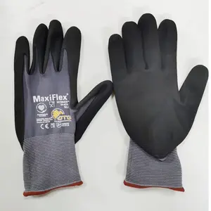 Atg 34-874 Durable Foam Gloves, Chemical Resistant, Oil Proof, Wear-Resistant, Automotive Repair, Nitrile Coated, Non-Slip, Labor Protection