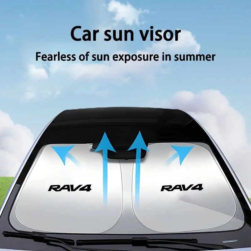 Car Windshield Sun Shade Cover Visor, UV Protection Shield for Toyota Rav4 Gr 86 Supra Yaris Prius Corolla C-Hr Camry Auris, Auto Accessories