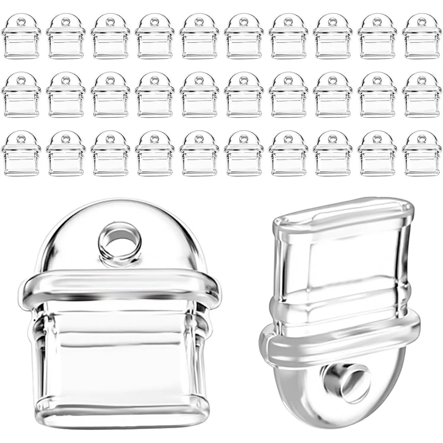 30 count White Anti Dust  Type C  Port,  Dust Plug, Type-C  Port Protector, Clear Chargings Ports Covers Anti Plug Cover Plugs for Phones Laptops