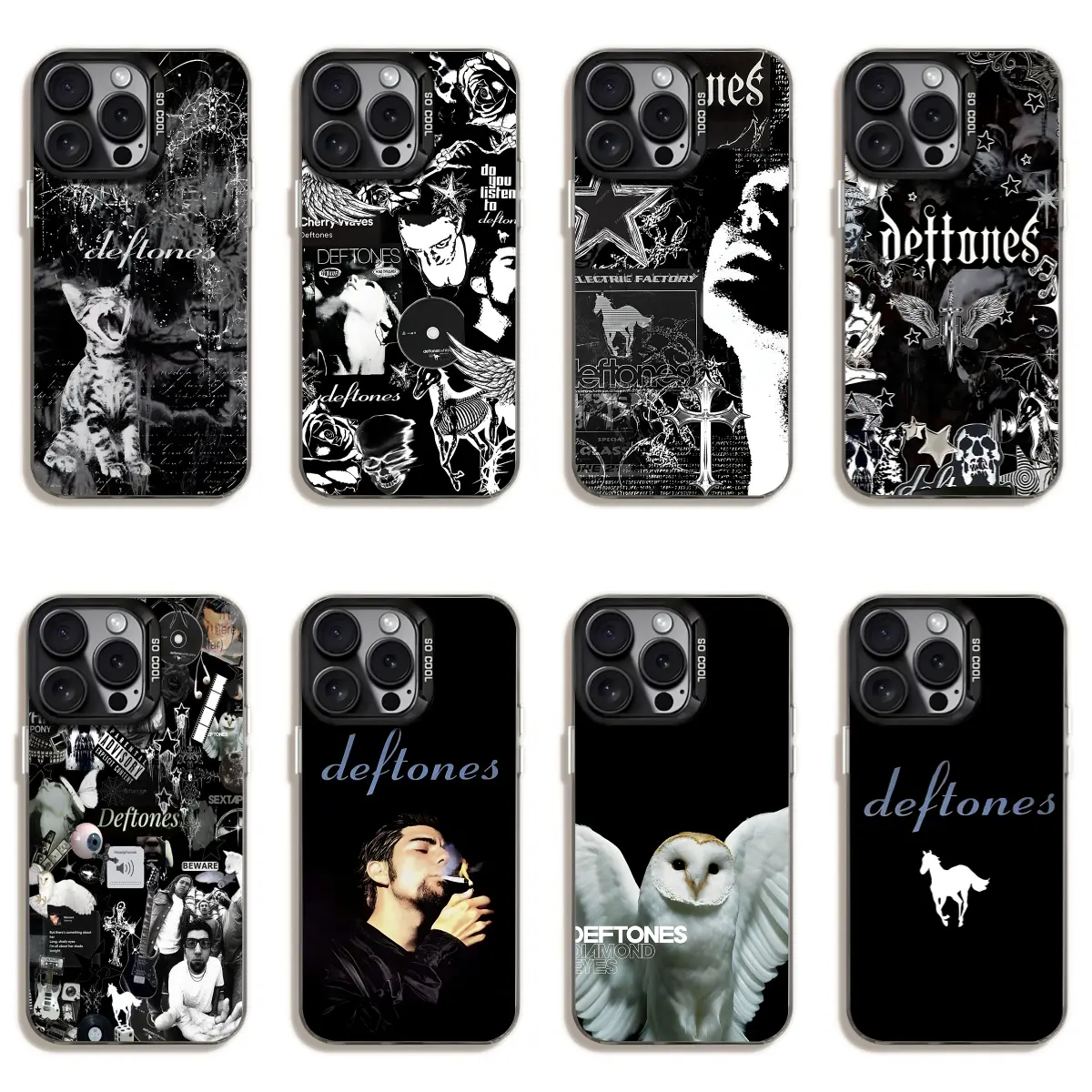 Fashionable Band Deftones Gothic INS Y2K Style Phone Case for IPhone 17 16 15 14 13 12 11 Pro Max Plus Air Protective Fashion Drop-proof Gift Unique Design