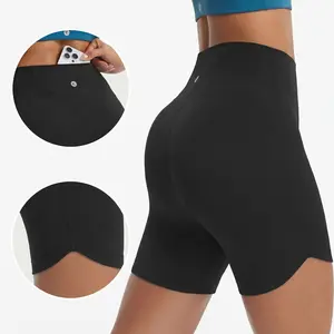 Baleaf Women's 5 Inch Biker Shorts High Waist Tummy Control  4 Way Stretch Spandex Gym Yoga Running Athletic Shorts with Pocket